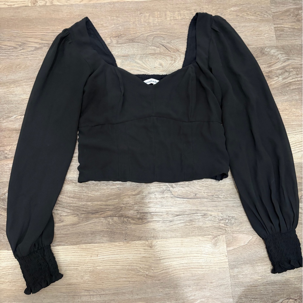 Abercrombie & Fitch Black Long Sleeve Top